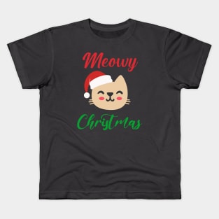 meowy xmas christmas Kids T-Shirt